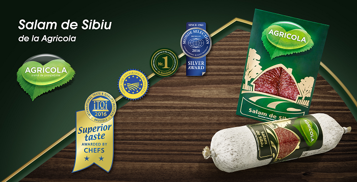 Salamul de Sibiu de la Agricola, alături de alte două produse Agricola medaliate cu distincții la Bruxelles (iTQi)
