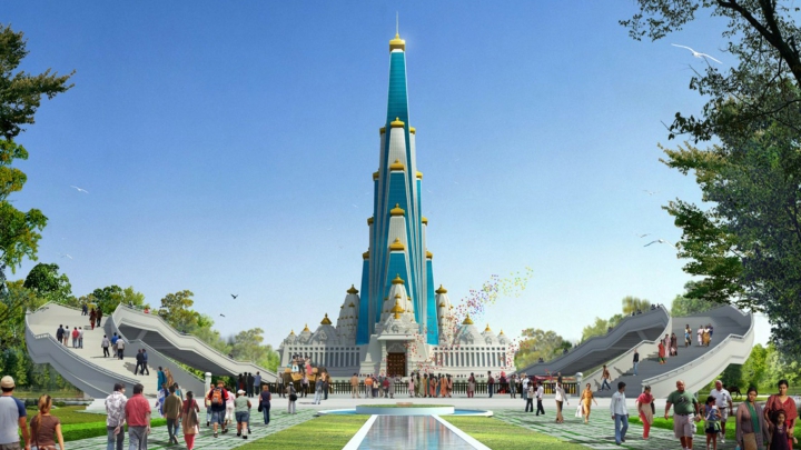 VIDEO Cel mai înalt zgârie-nori religios din lume se construiește în India