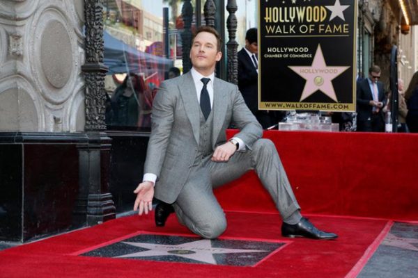 Chris Pratt, comicul de televiziune devenit superstar, a primit o stea la Hollywood