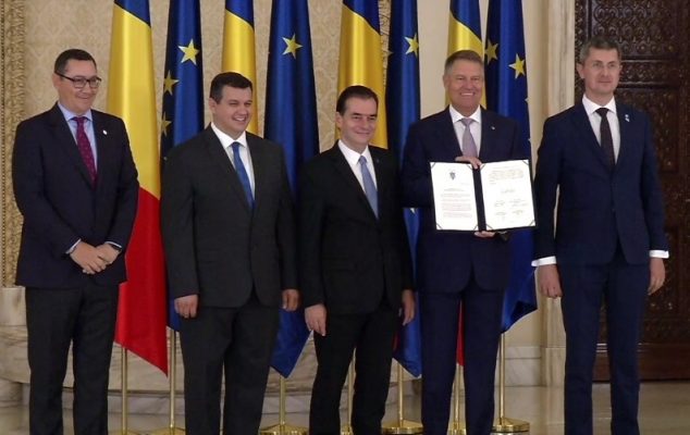 Acordul Politic Naţional pentru consolidarea parcursului european al României, semnat de preşedintele Iohannis şi Opoziţie
