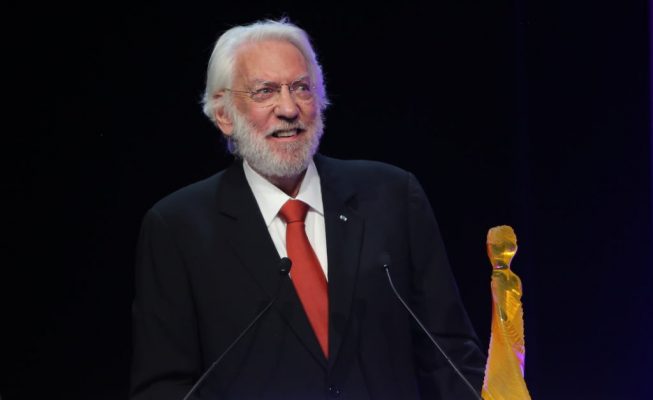Actorul Donald Sutherland va primi un premiu pentru întreaga carieră la Festivalul de Film de la San Sebastian