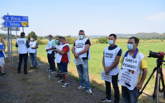 Hunedoara: Mai mulţi protestatari de la Termocentrala Mintia, prezenţi la Serbările Naţionale de la Ţebea