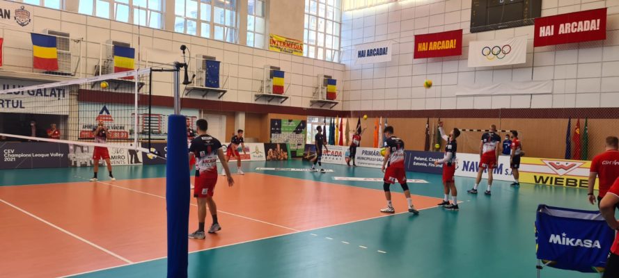 Volei masculin: Arcada Galaţi, calificată dramatic în turul al doilea preliminar al Ligii Campionilor