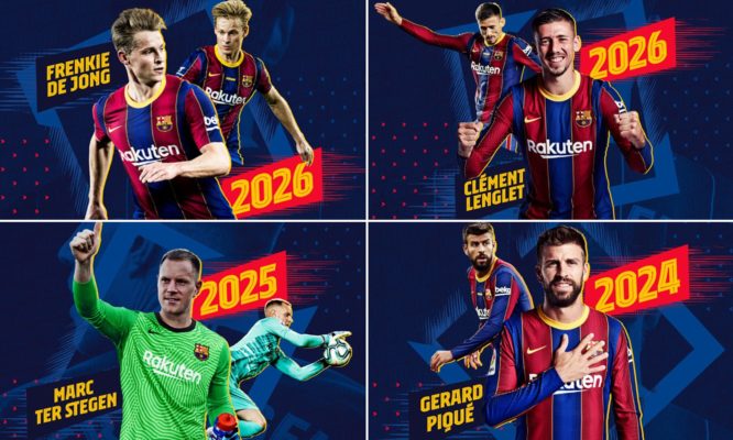 Fotbal: Lenglet, Pique, Frenkie de Jong şi ter Stegen şi-au prelungit contractele cu FC Barcelona