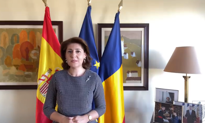 VIDEO: Ambasadoarea României în Spania îi felicită pe români şi propune ”un exerciţiu de luciditate şi de adaptare la o lume în schimbare”