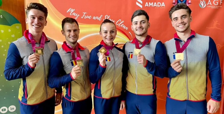 Gimnastică aerobică: România a cucerit aurul în proba de grup la Mondialele de la Baku