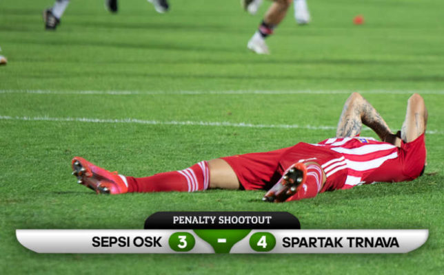 Fotbal: Sepsi OSK Sf. Gheorghe, eliminată de Spartak Trnava din Conference League la loviturile de departajare
