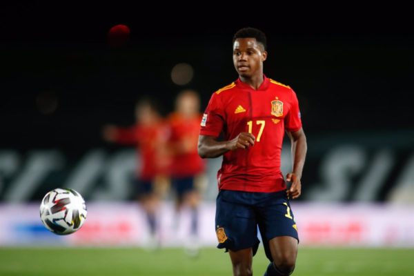 Fotbal: Brahim Diaz şi Ansu Fati, marile noutăţi de pe lista selecţionerului Spaniei