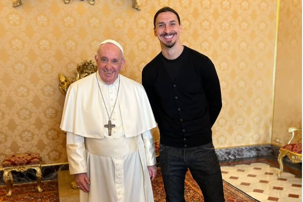 Fotbal: Ibrahimovic s-a întâlnit cu Papa Francisc