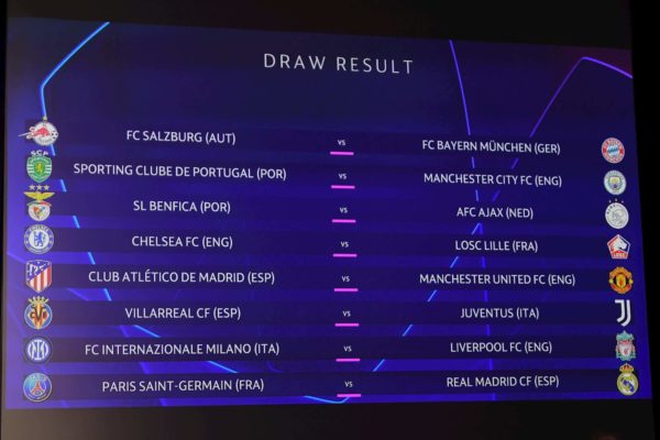 Fotbal: PSG – Real Madrid, capul de afiş al optimilor Ligii Campionilor, după reluarea tragerii la sorţi