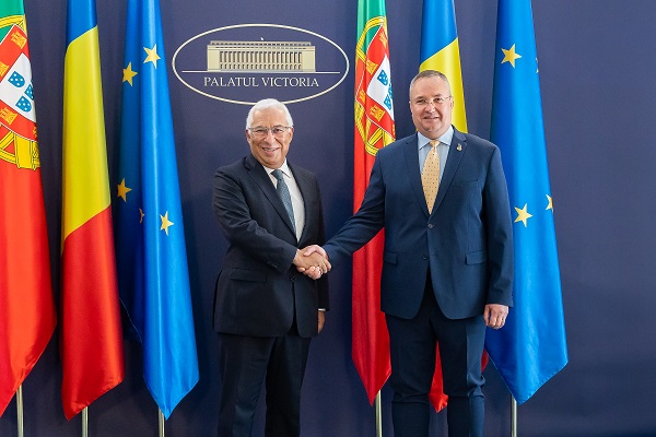 VIDEO Prim-ministrul Portugaliei a fost primit, la Palatul Victoria, de premierul Ciucă