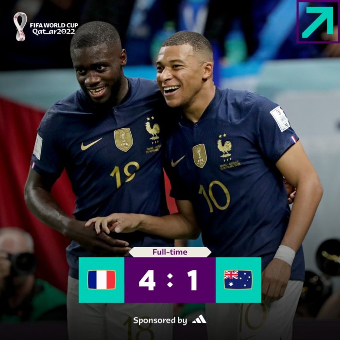 Fotbal – CM 2022: Campioana mondială Franţa a debutat cu o victorie în Qatar, 4-1 cu Australia
