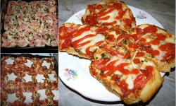 Pizza pe blat din paine