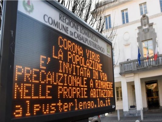 Coronavirus – 11 oraşe din Italia, plasate în carantină; anxietatea creşte