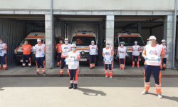 Angajaţii serviciilor de ambulanţă au protestat şi şi-au comemorat colegii decedaţi în timpul pandemiei de COVID-19 (grupaj)