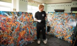 Ed Sheeran va vinde una dintre picturile sale de artă abstractă în scopuri caritabile