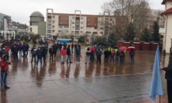 Gorj: Câteva zeci de mineri şi energeticieni au protestat pentru reducerea vârstei de pensionare