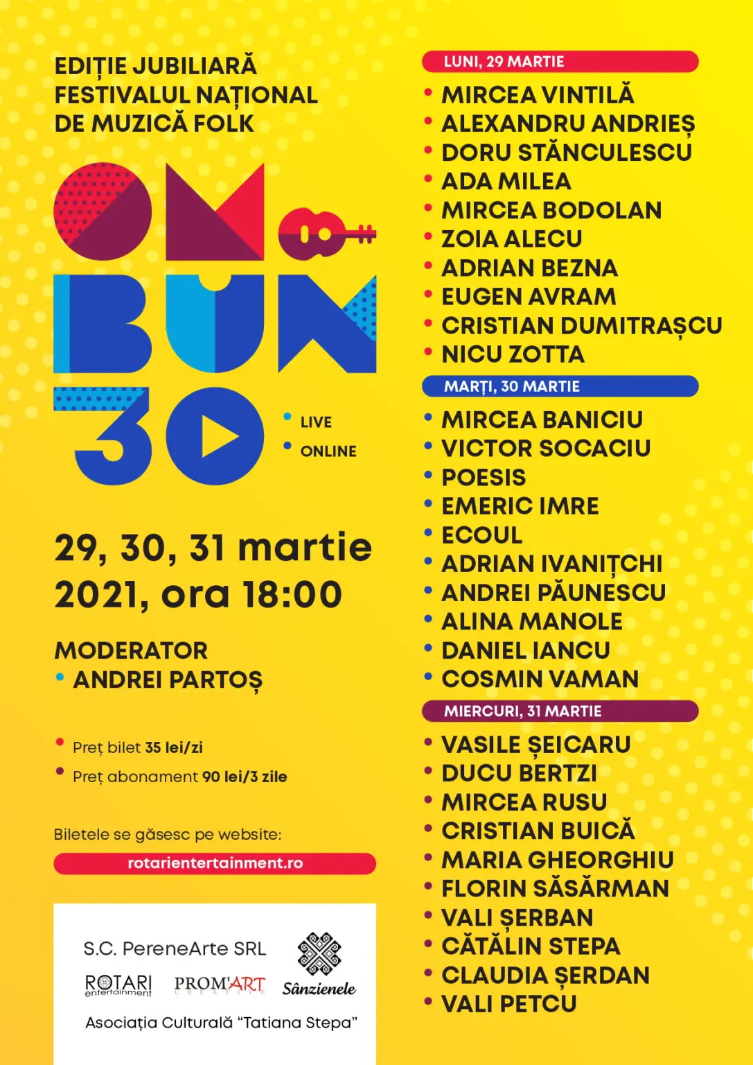 Participă la Festivalul „Om Bun 30” – live online (29 – 31 martie 2021) 1