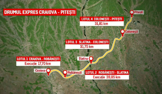 Uniunea Europeană va contribui cu 726 milioane euro la construirea Drumului Expres Craiova-Piteşti