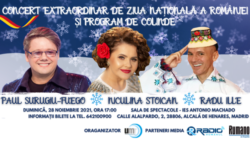 Primul concert după 2 ani în Spania: Concert Extraordinar de Ziua Națională a României și Program de Colinde