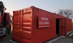 Container pentru simularea intervenţiilor la incendii în condiţii apropiate de realitate, donat ISU de Primăria Târgu Mureş