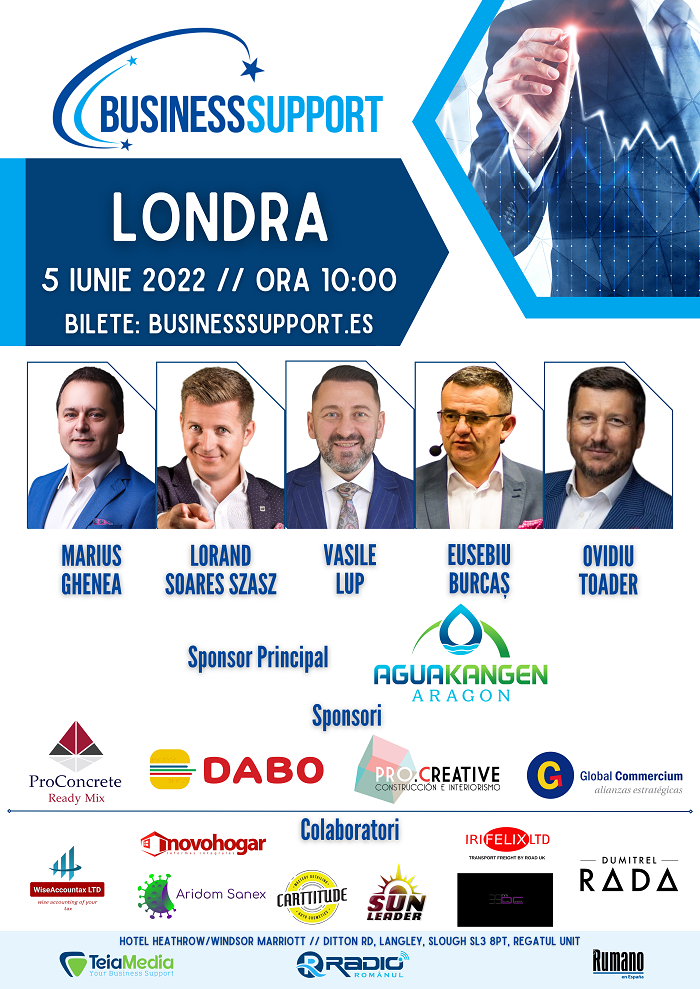 Dacă ai o afacere, acest eveniment este pentru tine – În această duminică, participă la Business Support Londra! 1