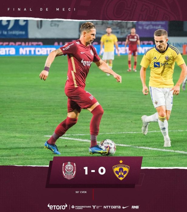 Fotbal: CFR Cluj, calificată în grupele Europa Conference League, după 1-0 cu NK Maribor