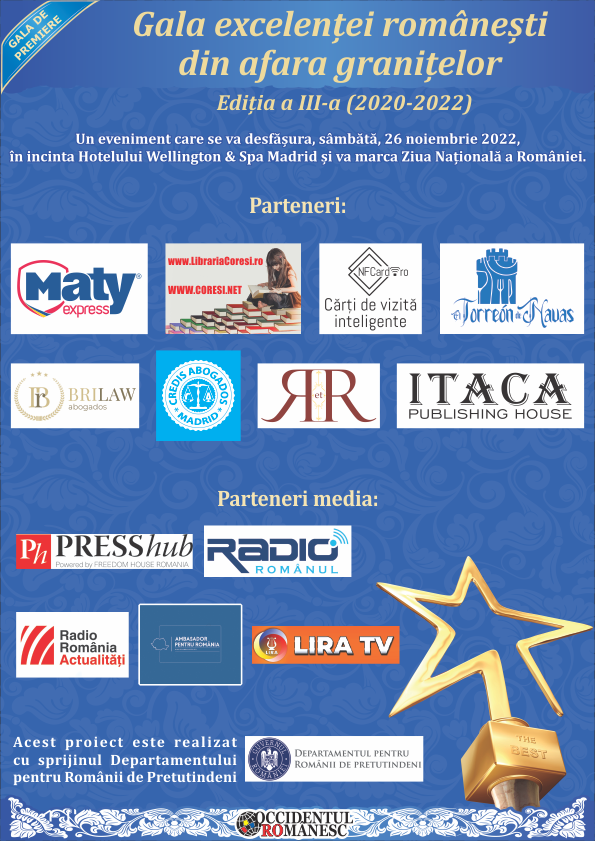 Gala excelenței românești din afara granițelor, ediția a III-a (2020-2022)-afis