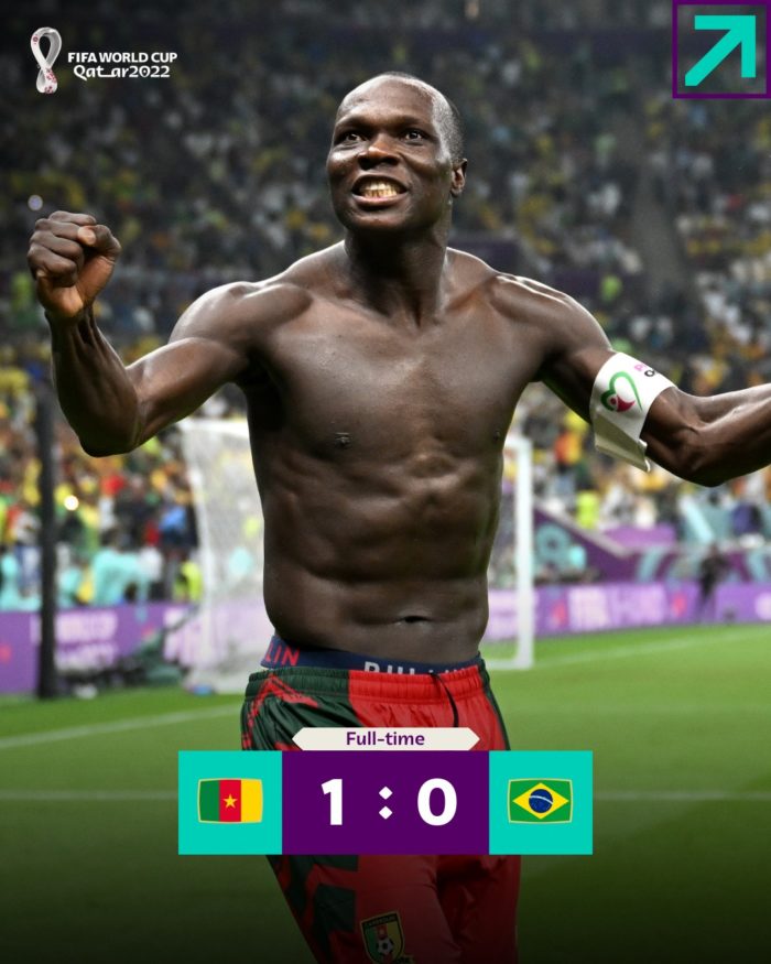 Fotbal – CM 2022: Brazilia, învinsă de Camerun cu 1-0
