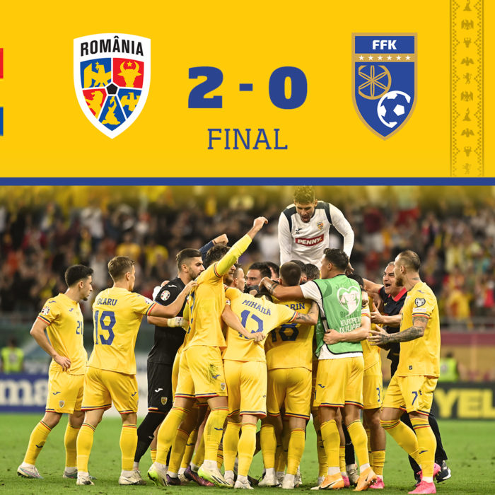Fotbal: Victorie dramatică pentru România cu Kosovo (2-0), în preliminariile EURO 2024
