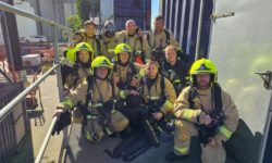 IGSU: Pompieri militari se pregătesc la Hamburg în domeniul stingerii incendiilor la nave