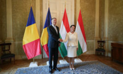VIDEO Klaus Iohannis, primit de preşedinta Ungariei la Budapesta