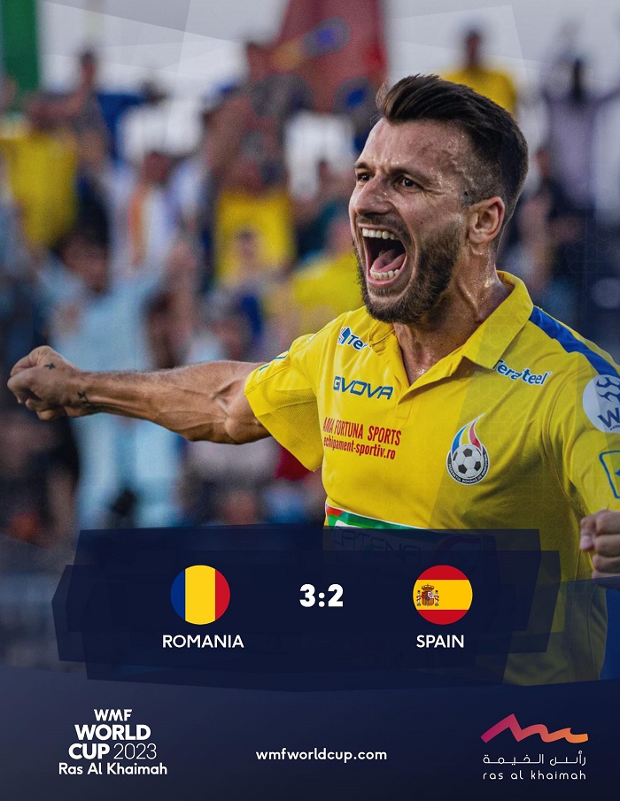 Minifotbal: România a învins Spania (3-2) la Cupa Mondială din EAU