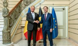Preşedintele Iohannis şi-a început vizita oficială în Belgia; convorbiri cu premierul belgian Alexander De Croo